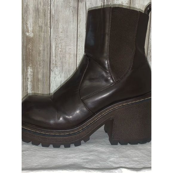 Vintage Shoes - SOLD No Boundaries Vintage Chunky Round Toe Y2k Boots Size 9.5M